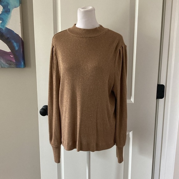 LOFT XL metallic sweater gold - Picture 5 of 10